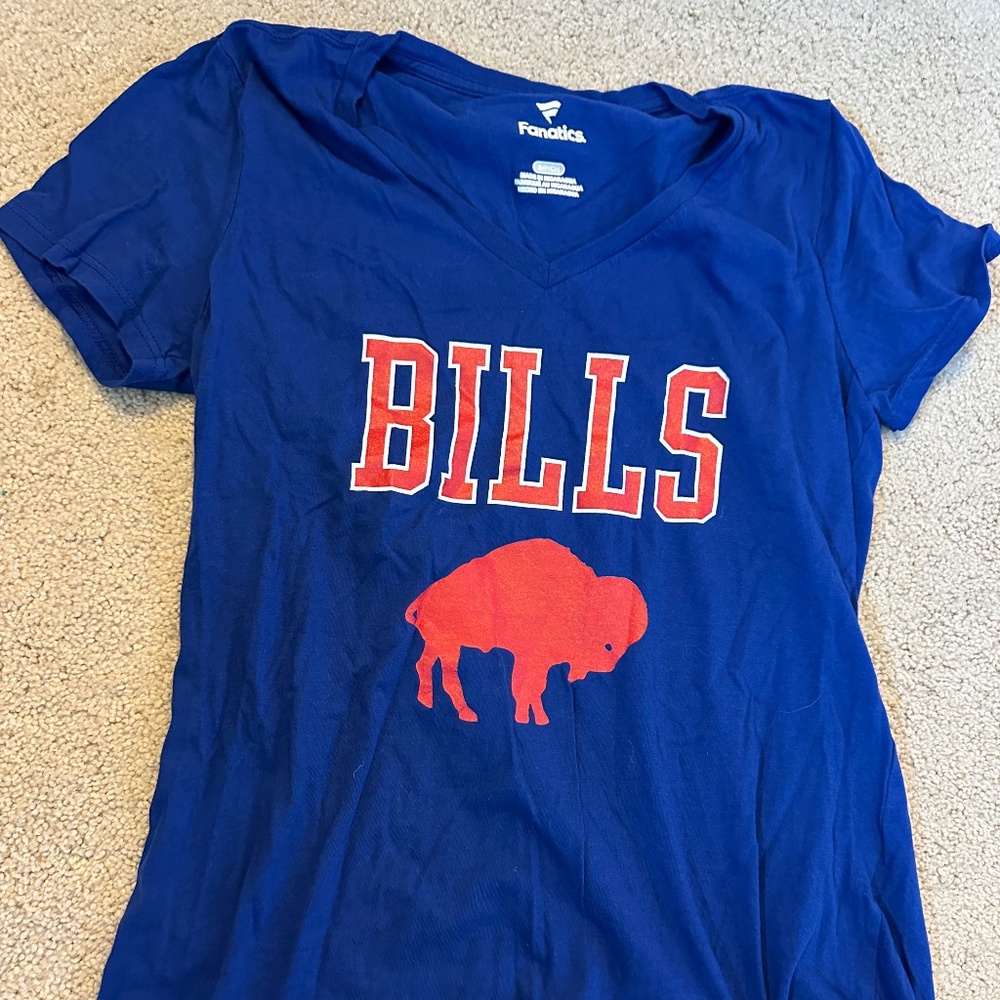 Buffalo Bills NFL Blue T-Shirt, Women Small